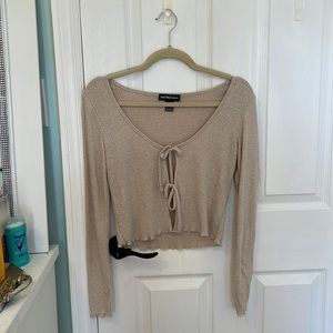 Double Tie Open Long-sleeve